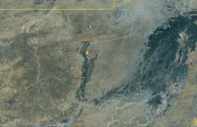 Segou region, showing Diabaly