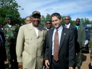 Todd Moss with President Amadou Toumani Touré in Mali 